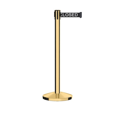 Montour Line Stanchion Belt Barrier Pol.Brass Post 13ft. Line.Belt ES400-PB-THISLBW-130